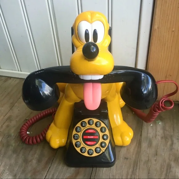 DISNEY Vintage Pluto Talking Telephone Push Button Phone Decor - Picture 2 of 12